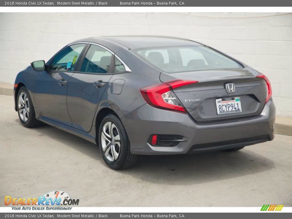 2018 Honda Civic LX Sedan Modern Steel Metallic / Black Photo #2