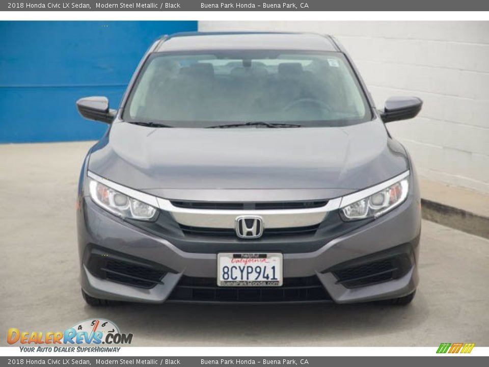 2018 Honda Civic LX Sedan Modern Steel Metallic / Black Photo #7