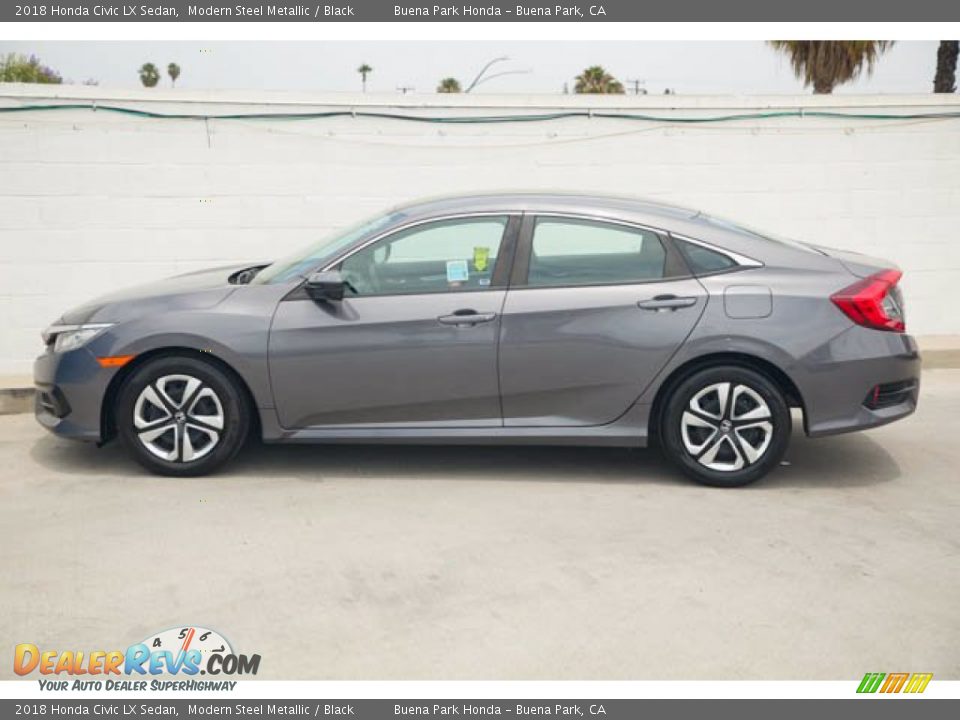 2018 Honda Civic LX Sedan Modern Steel Metallic / Black Photo #10