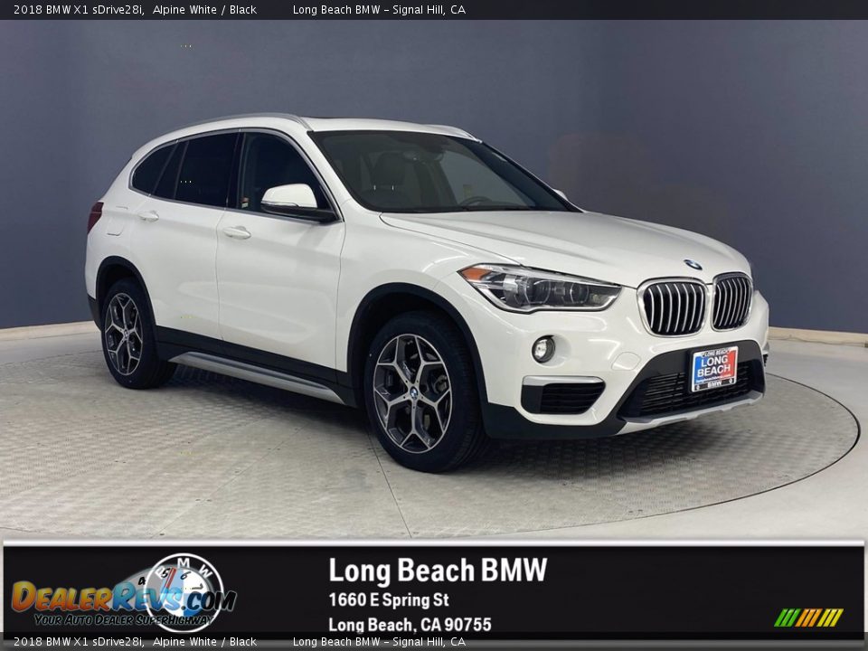 2018 BMW X1 sDrive28i Alpine White / Black Photo #1