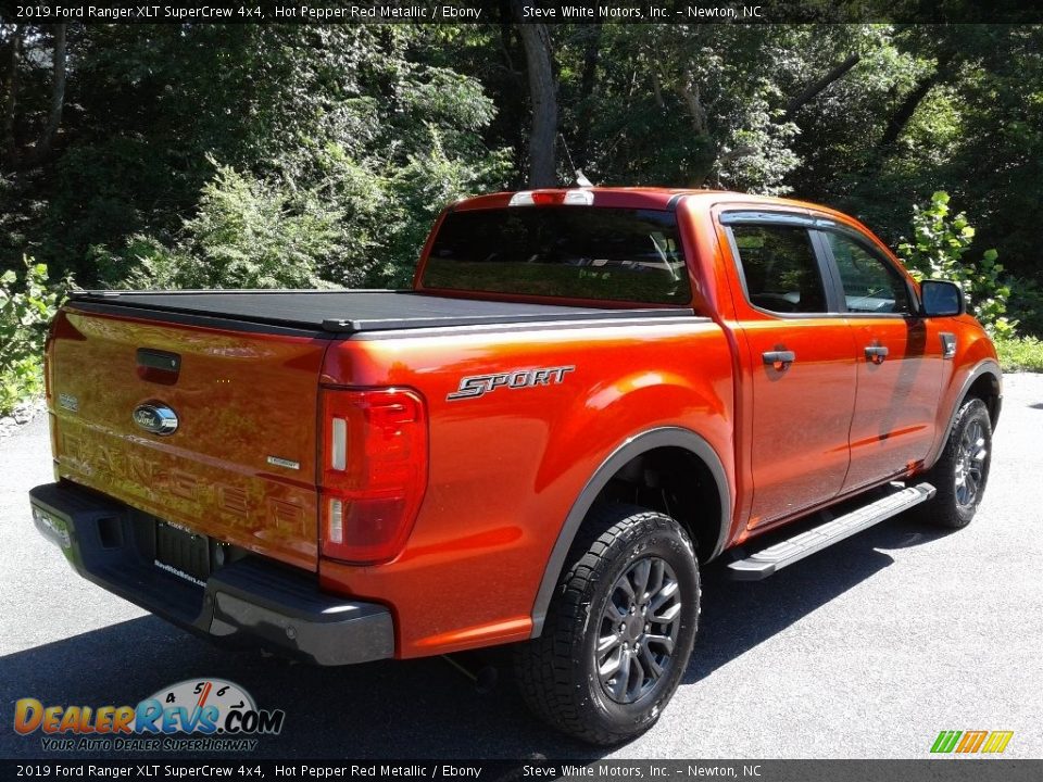 2019 Ford Ranger XLT SuperCrew 4x4 Hot Pepper Red Metallic / Ebony Photo #7