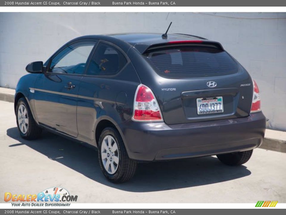 2008 Hyundai Accent GS Coupe Charcoal Gray / Black Photo #2