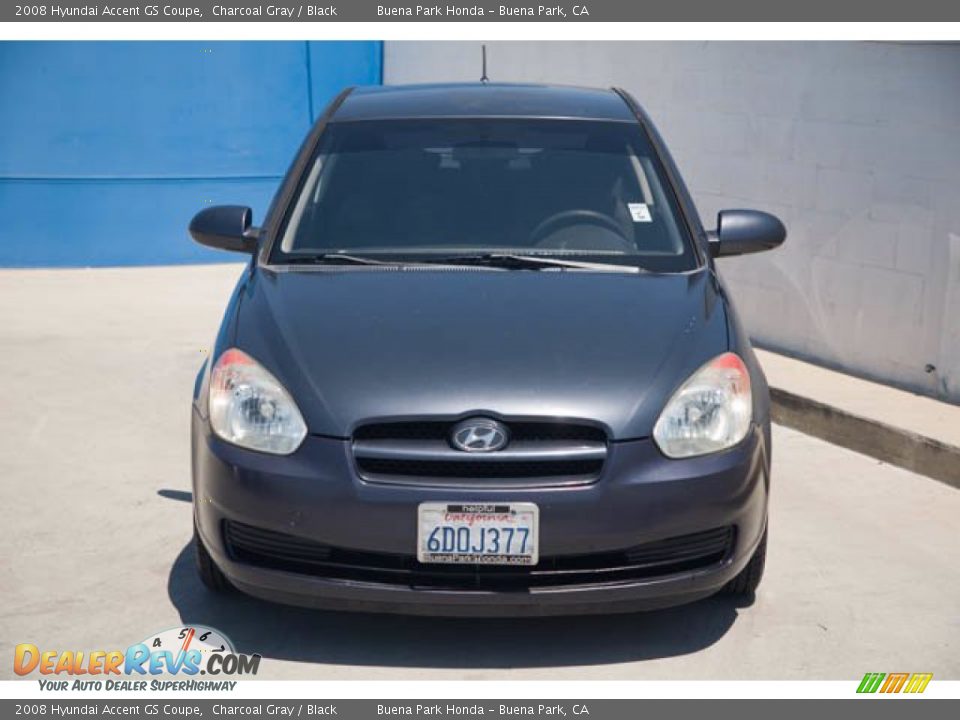 2008 Hyundai Accent GS Coupe Charcoal Gray / Black Photo #7