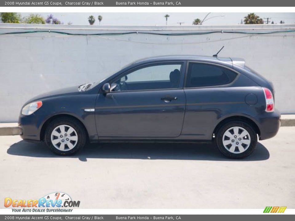 2008 Hyundai Accent GS Coupe Charcoal Gray / Black Photo #10