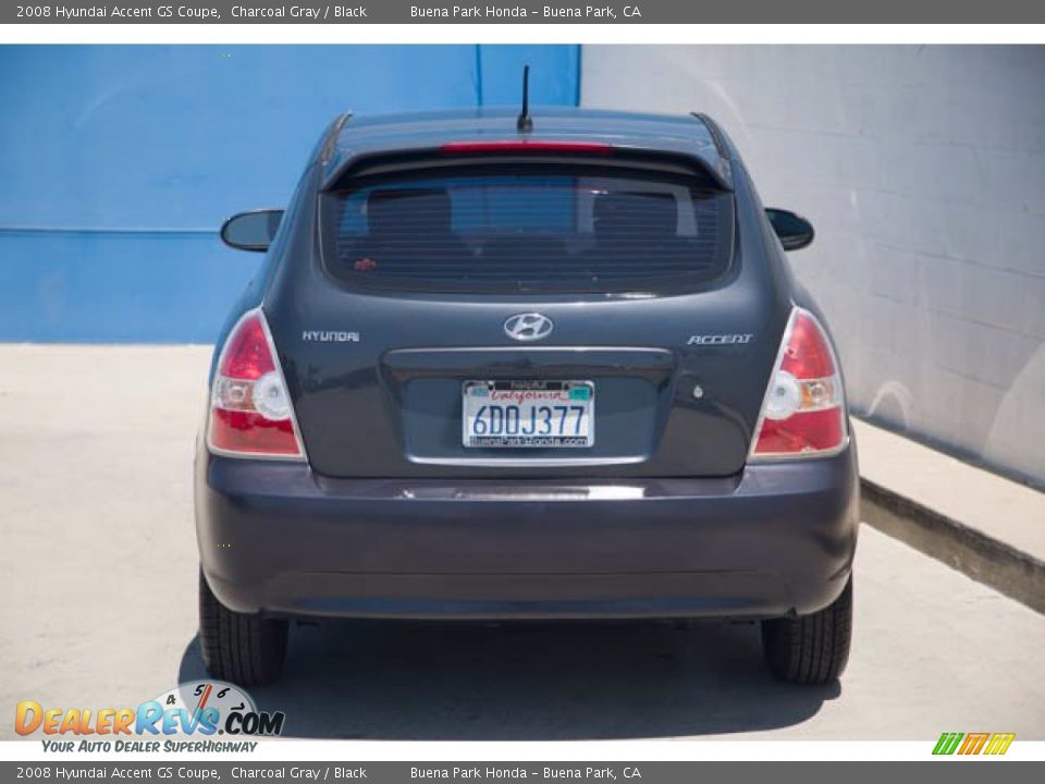 2008 Hyundai Accent GS Coupe Charcoal Gray / Black Photo #11