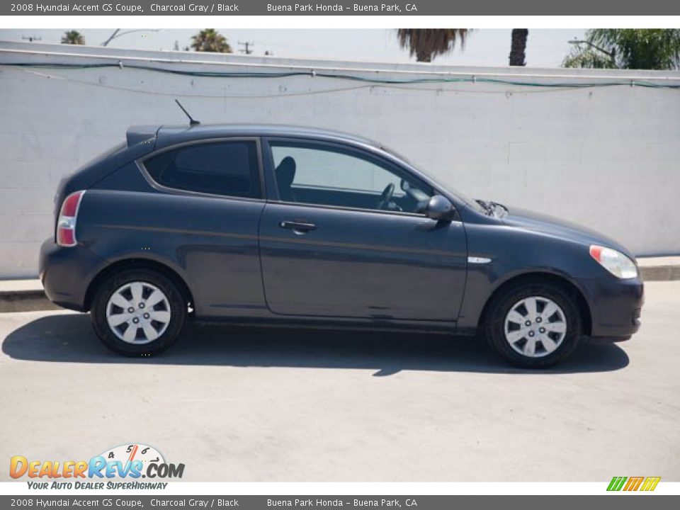 2008 Hyundai Accent GS Coupe Charcoal Gray / Black Photo #12