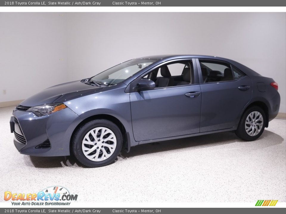2018 Toyota Corolla LE Slate Metallic / Ash/Dark Gray Photo #3