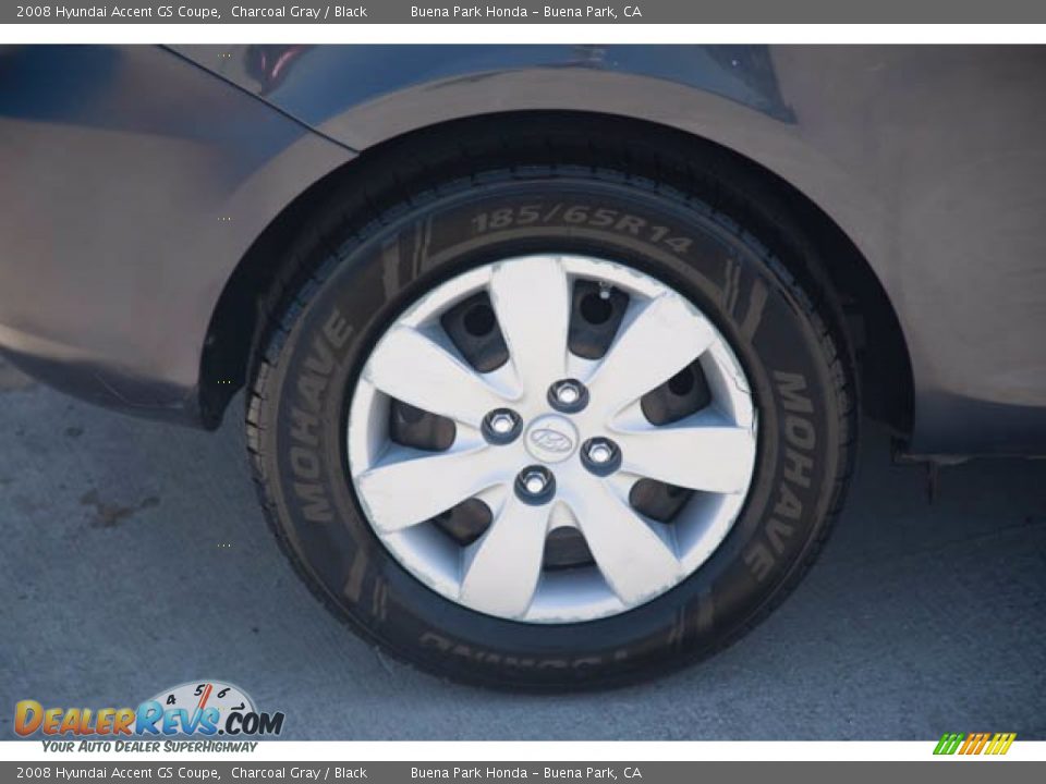 2008 Hyundai Accent GS Coupe Charcoal Gray / Black Photo #25