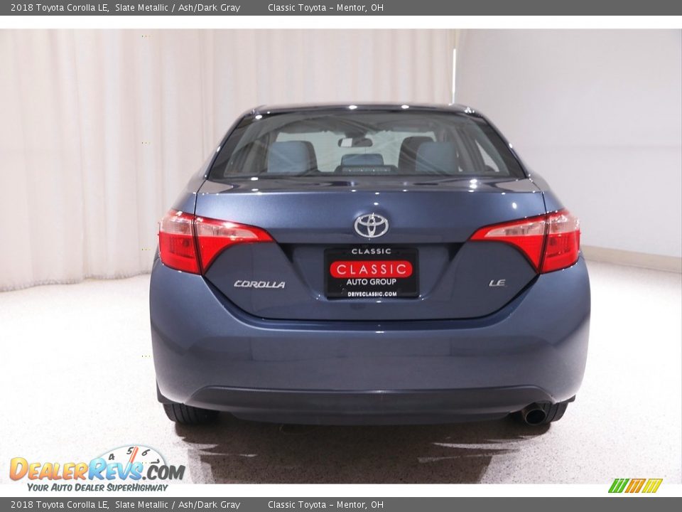 2018 Toyota Corolla LE Slate Metallic / Ash/Dark Gray Photo #16