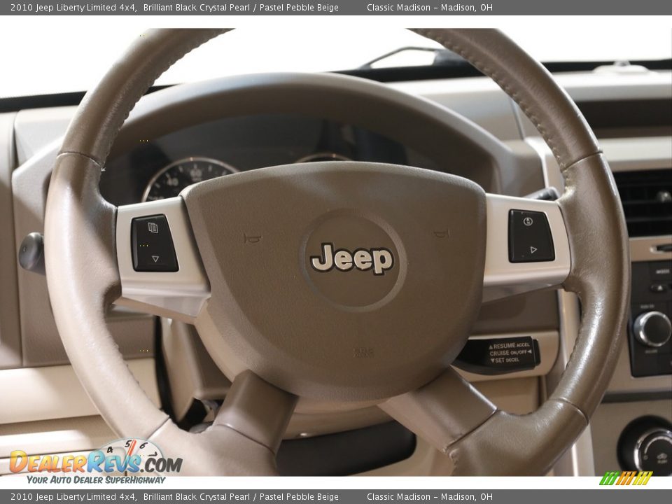 2010 Jeep Liberty Limited 4x4 Brilliant Black Crystal Pearl / Pastel Pebble Beige Photo #7