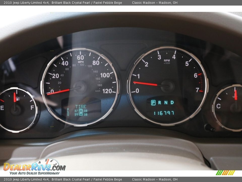 2010 Jeep Liberty Limited 4x4 Brilliant Black Crystal Pearl / Pastel Pebble Beige Photo #8