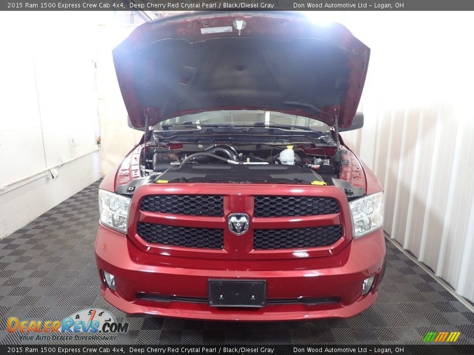 2015 Ram 1500 Express Crew Cab 4x4 Deep Cherry Red Crystal Pearl / Black/Diesel Gray Photo #6