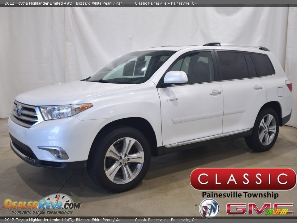 2012 Toyota Highlander Limited 4WD Blizzard White Pearl / Ash Photo #1