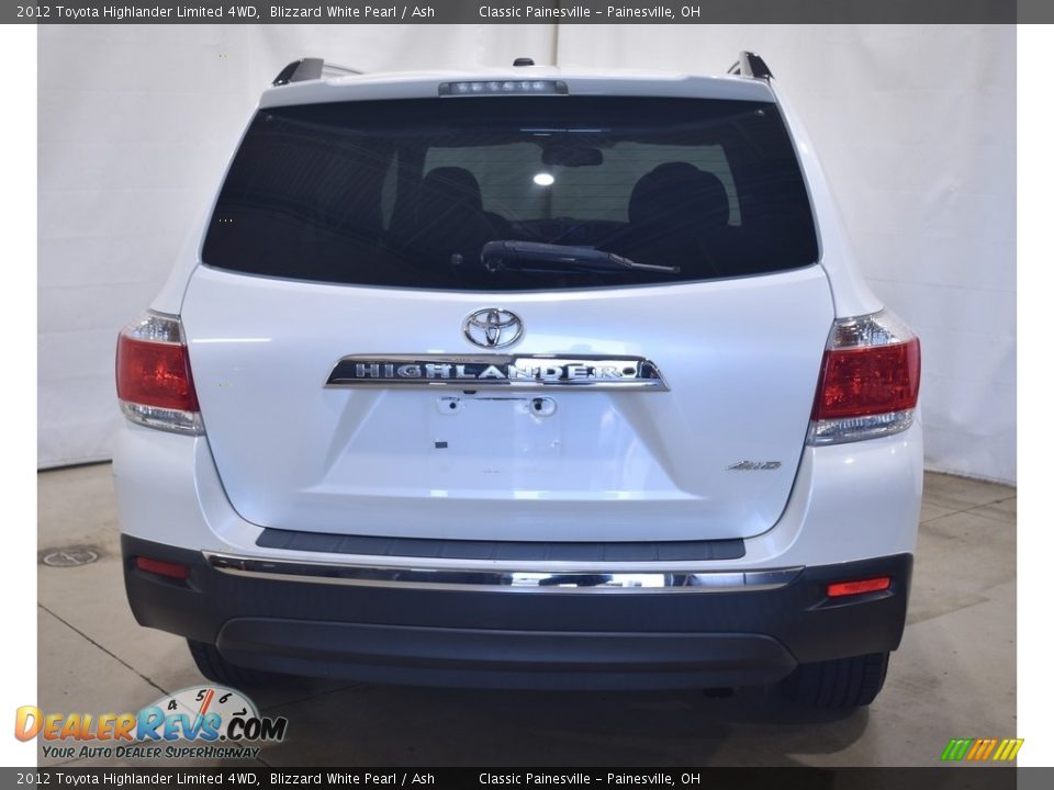 2012 Toyota Highlander Limited 4WD Blizzard White Pearl / Ash Photo #3