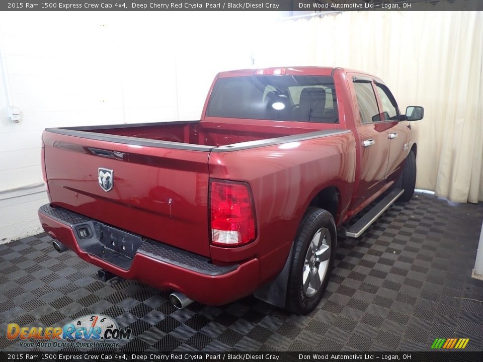 2015 Ram 1500 Express Crew Cab 4x4 Deep Cherry Red Crystal Pearl / Black/Diesel Gray Photo #13