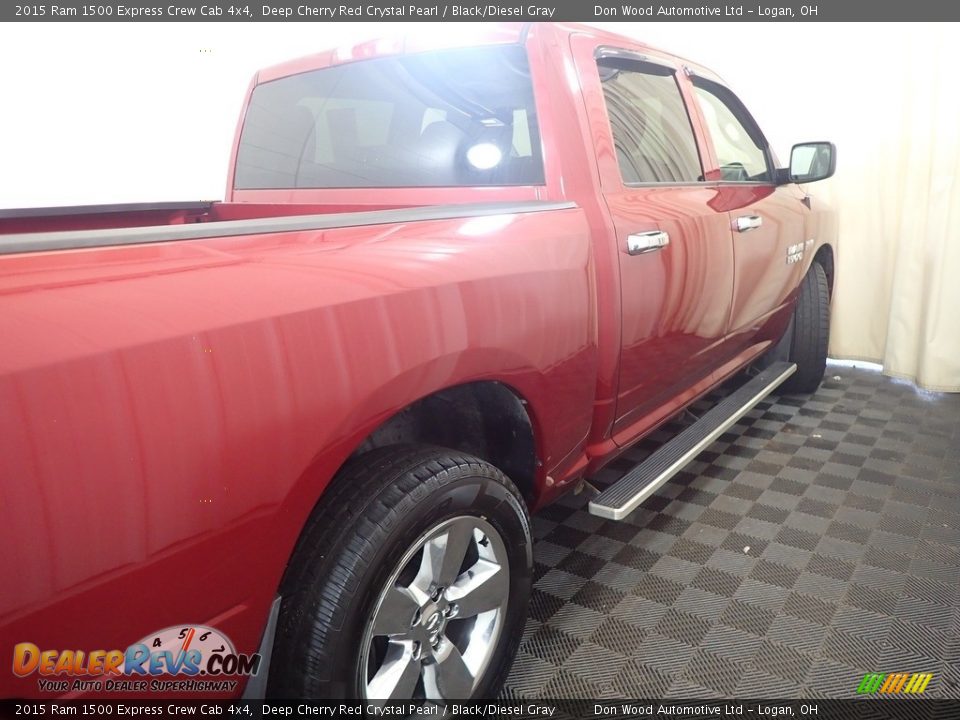 2015 Ram 1500 Express Crew Cab 4x4 Deep Cherry Red Crystal Pearl / Black/Diesel Gray Photo #15