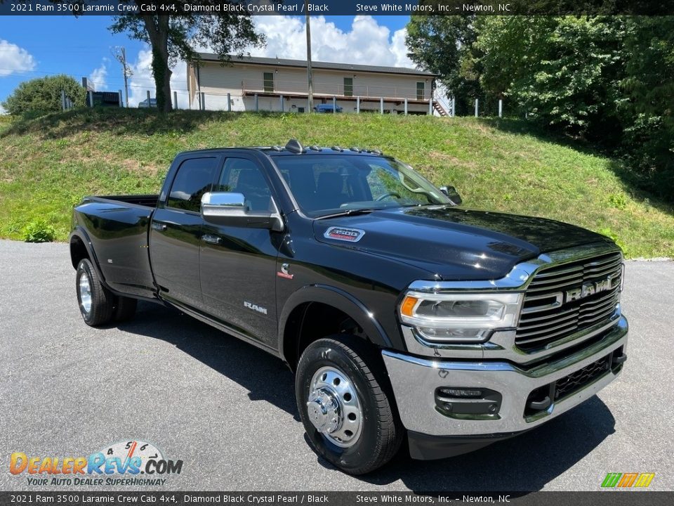 2021 Ram 3500 Laramie Crew Cab 4x4 Diamond Black Crystal Pearl / Black Photo #4