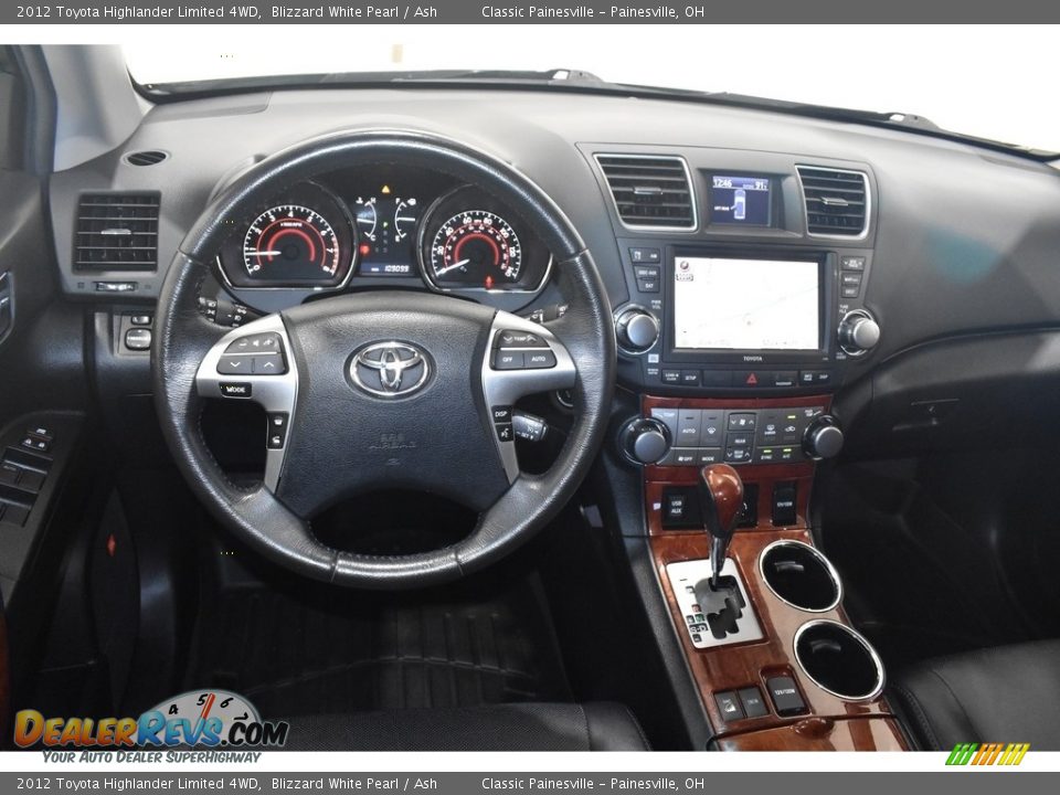 2012 Toyota Highlander Limited 4WD Blizzard White Pearl / Ash Photo #14