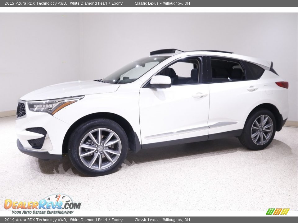 2019 Acura RDX Technology AWD White Diamond Pearl / Ebony Photo #3