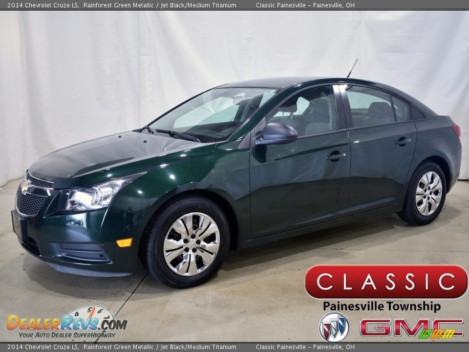 2014 Chevrolet Cruze LS Rainforest Green Metallic / Jet Black/Medium Titanium Photo #1