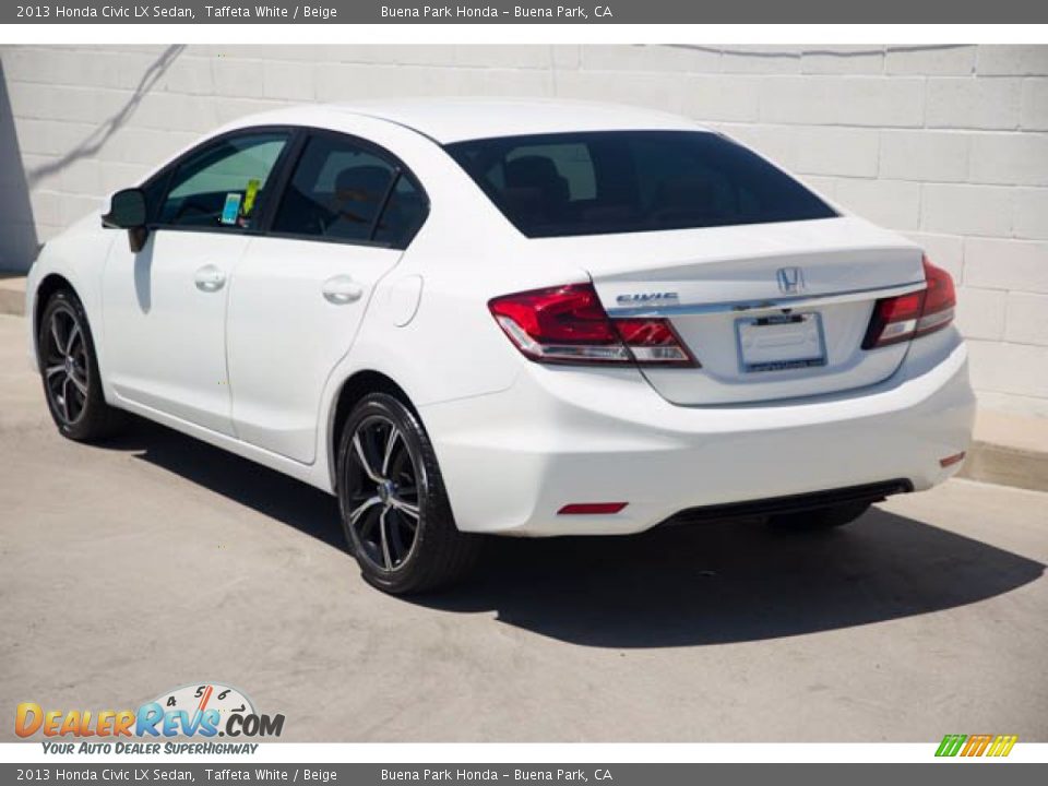 2013 Honda Civic LX Sedan Taffeta White / Beige Photo #2