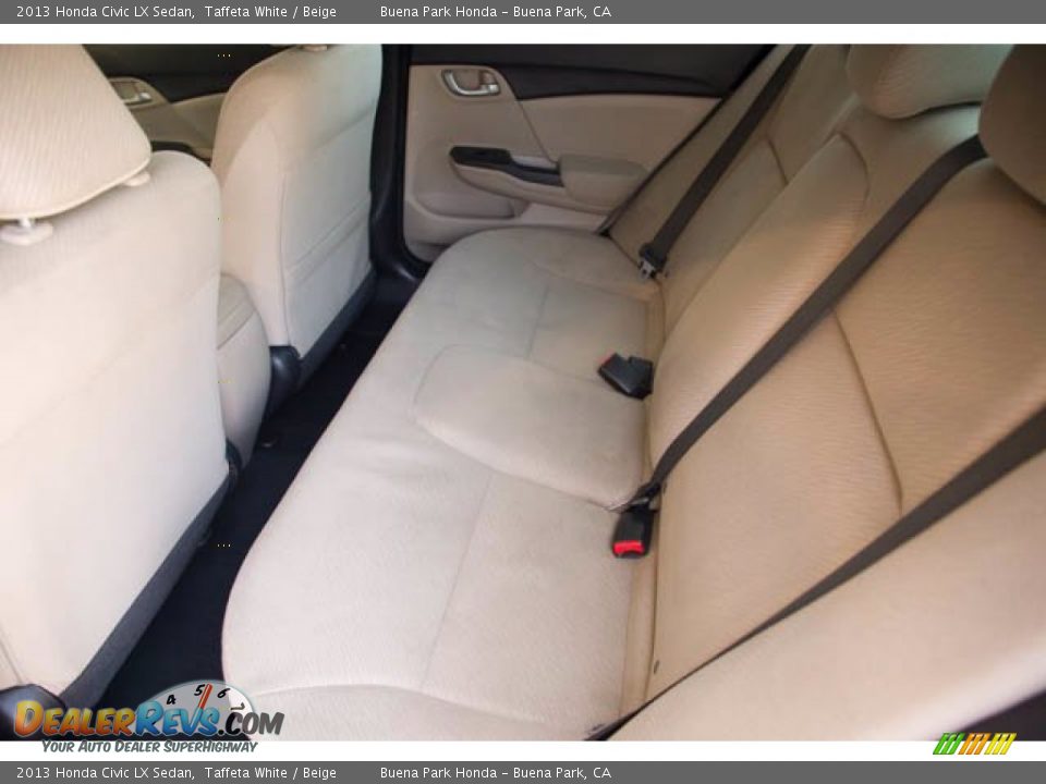 2013 Honda Civic LX Sedan Taffeta White / Beige Photo #4