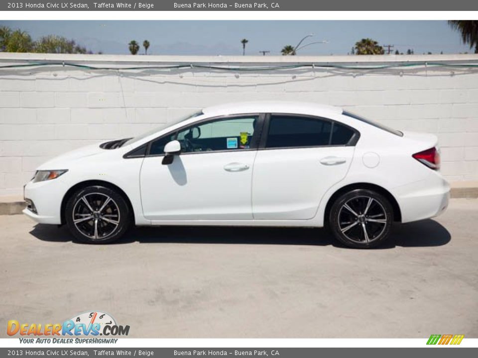 2013 Honda Civic LX Sedan Taffeta White / Beige Photo #10