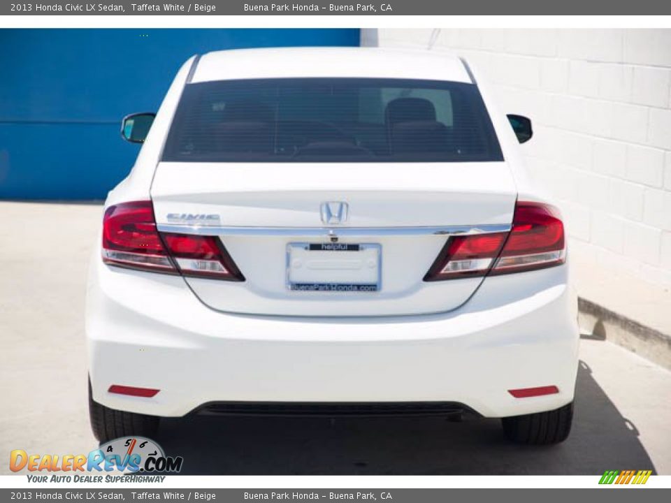 2013 Honda Civic LX Sedan Taffeta White / Beige Photo #11