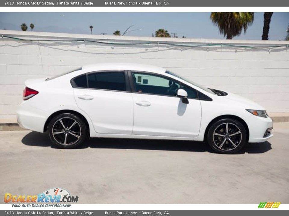 2013 Honda Civic LX Sedan Taffeta White / Beige Photo #14