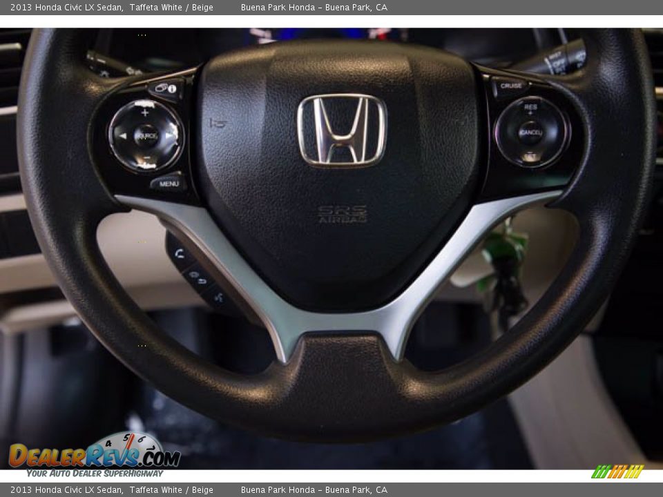 2013 Honda Civic LX Sedan Taffeta White / Beige Photo #15
