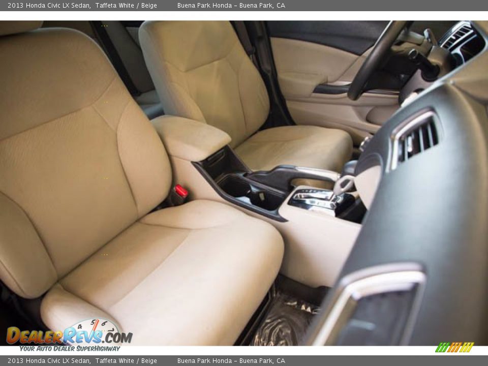 2013 Honda Civic LX Sedan Taffeta White / Beige Photo #22