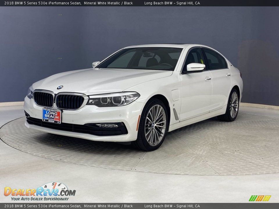 2018 BMW 5 Series 530e iPerfomance Sedan Mineral White Metallic / Black Photo #3