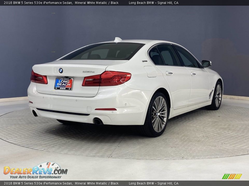 2018 BMW 5 Series 530e iPerfomance Sedan Mineral White Metallic / Black Photo #5