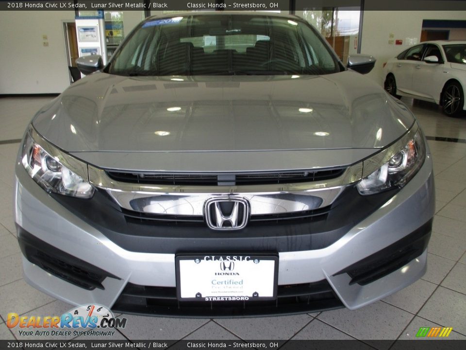 2018 Honda Civic LX Sedan Lunar Silver Metallic / Black Photo #2