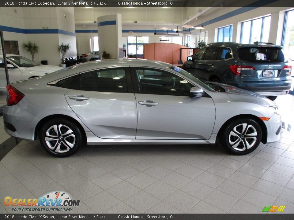 2018 Honda Civic LX Sedan Lunar Silver Metallic / Black Photo #4