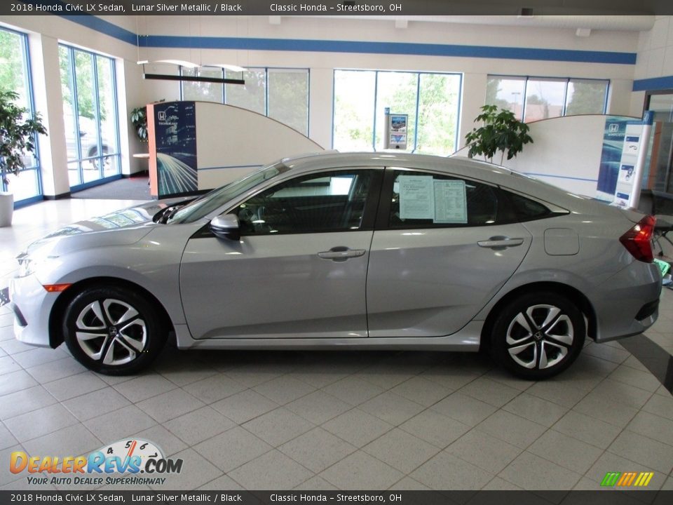 2018 Honda Civic LX Sedan Lunar Silver Metallic / Black Photo #8