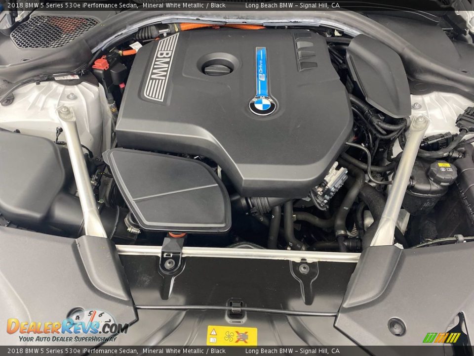 2018 BMW 5 Series 530e iPerfomance Sedan Mineral White Metallic / Black Photo #12
