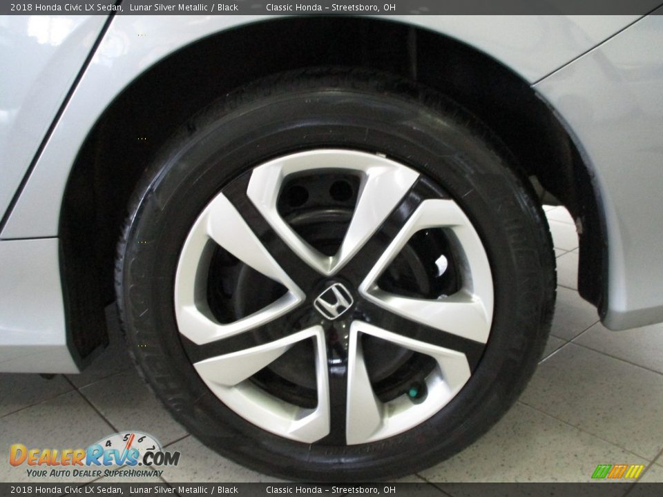 2018 Honda Civic LX Sedan Lunar Silver Metallic / Black Photo #10