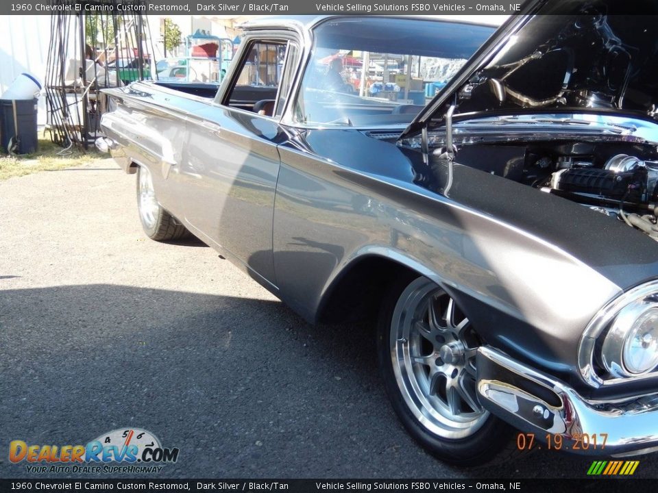 1960 Chevrolet El Camino Custom Restomod Dark Silver / Black/Tan Photo #12