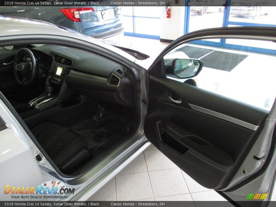 2018 Honda Civic LX Sedan Lunar Silver Metallic / Black Photo #13