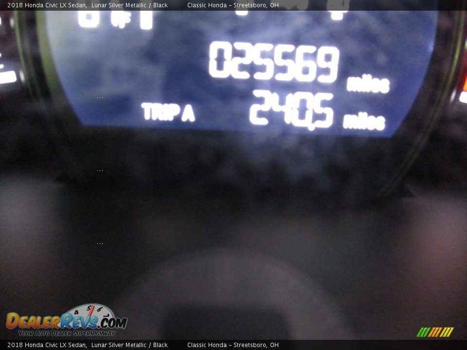 2018 Honda Civic LX Sedan Lunar Silver Metallic / Black Photo #23