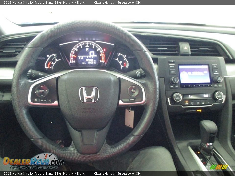 2018 Honda Civic LX Sedan Lunar Silver Metallic / Black Photo #25