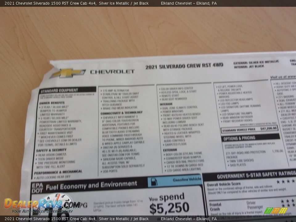 2021 Chevrolet Silverado 1500 RST Crew Cab 4x4 Silver Ice Metallic / Jet Black Photo #36