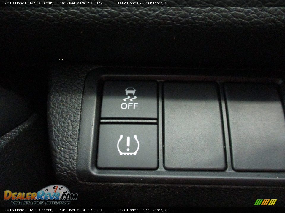 2018 Honda Civic LX Sedan Lunar Silver Metallic / Black Photo #35
