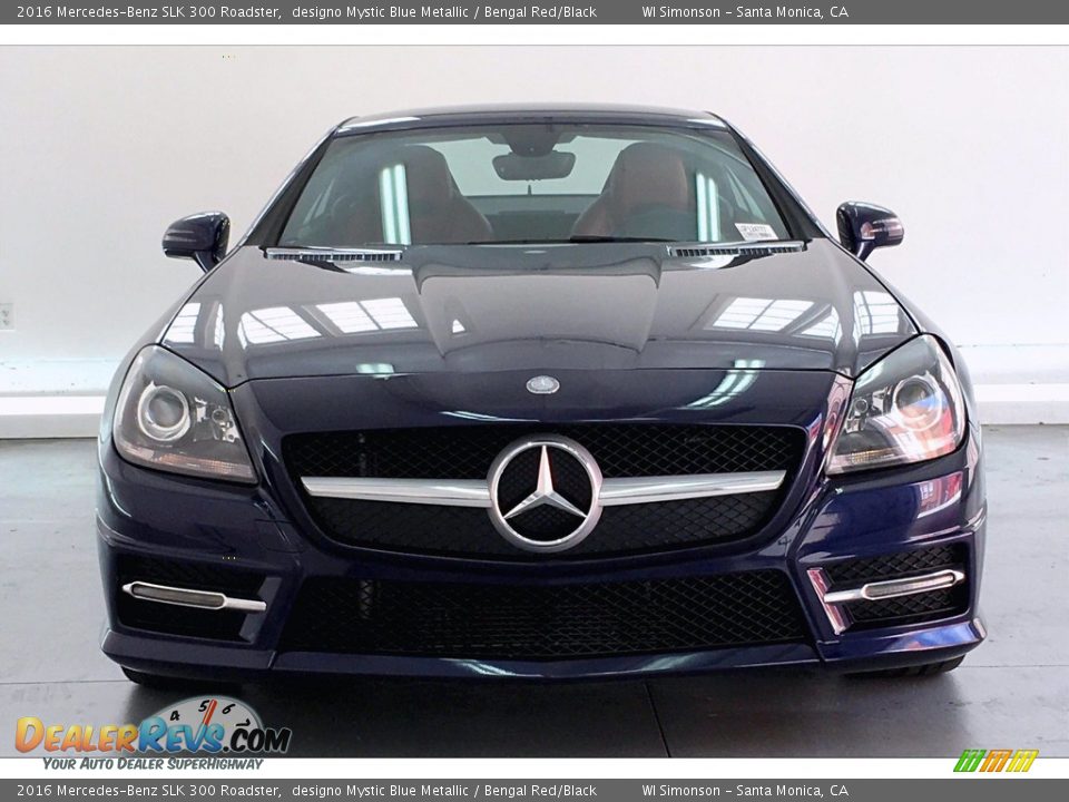 designo Mystic Blue Metallic 2016 Mercedes-Benz SLK 300 Roadster Photo #2