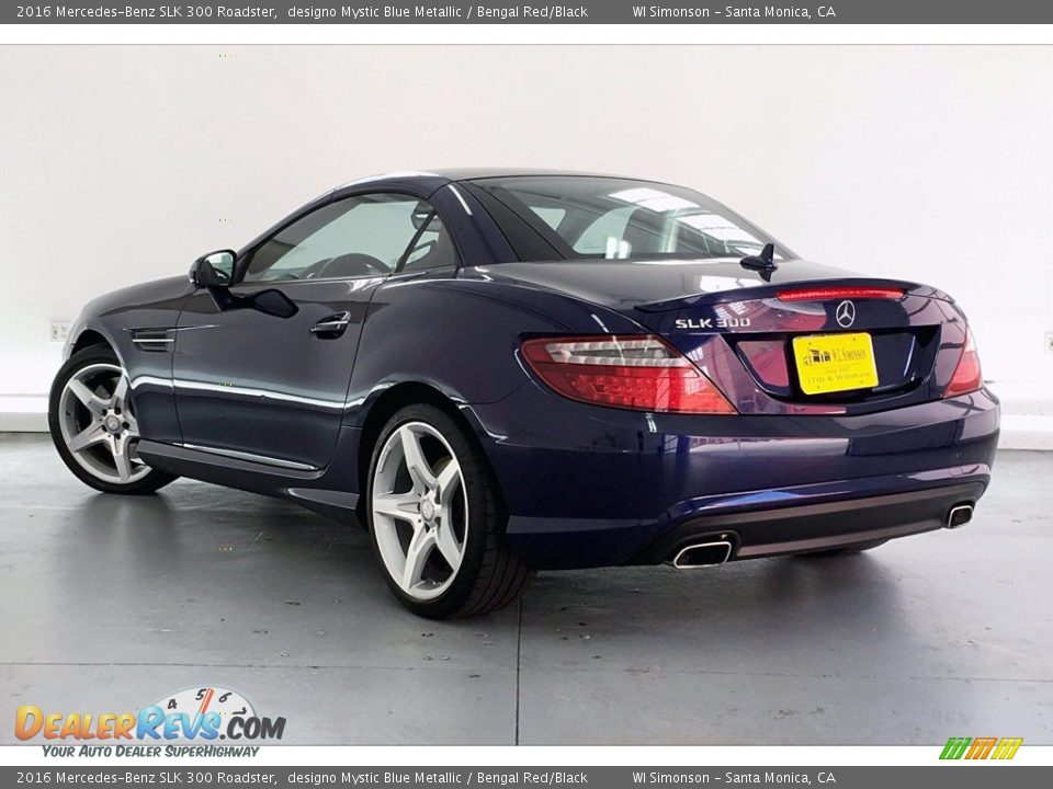 2016 Mercedes-Benz SLK 300 Roadster designo Mystic Blue Metallic / Bengal Red/Black Photo #10