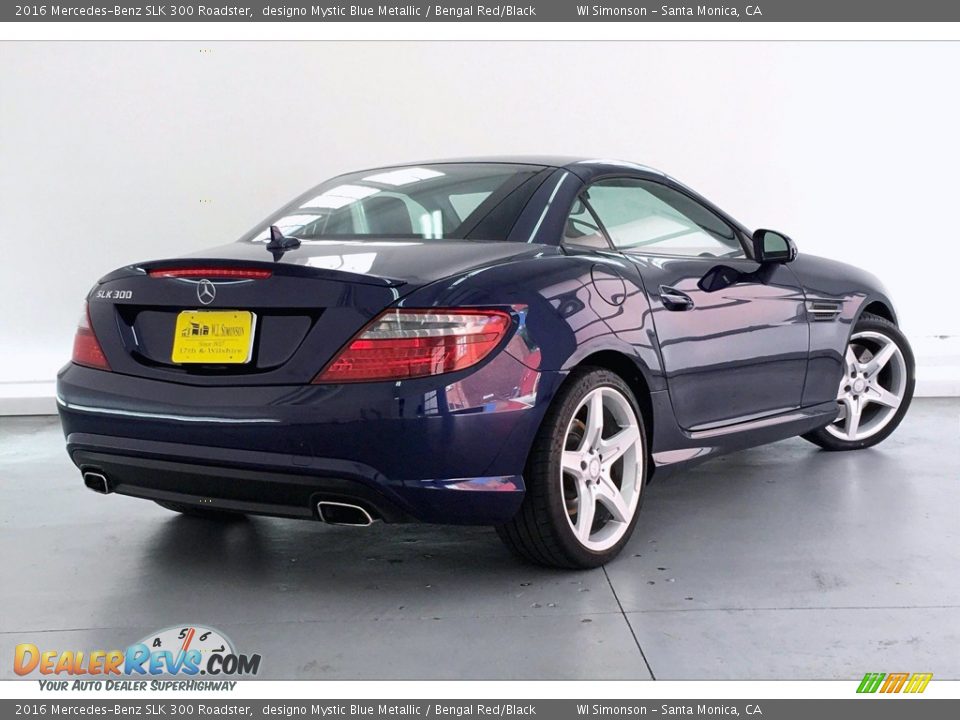 designo Mystic Blue Metallic 2016 Mercedes-Benz SLK 300 Roadster Photo #14