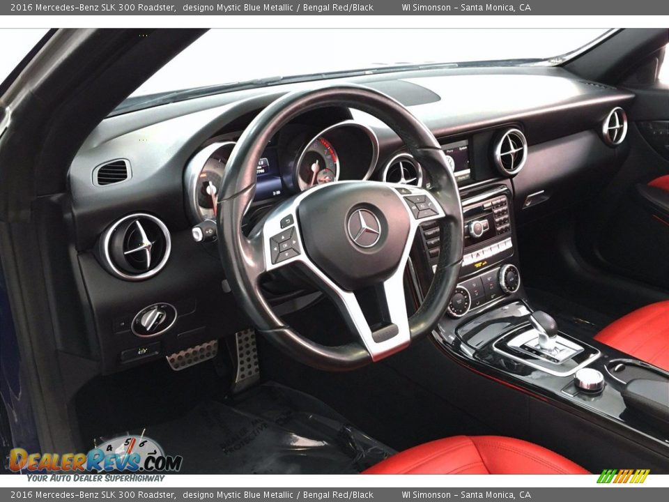 Bengal Red/Black Interior - 2016 Mercedes-Benz SLK 300 Roadster Photo #19