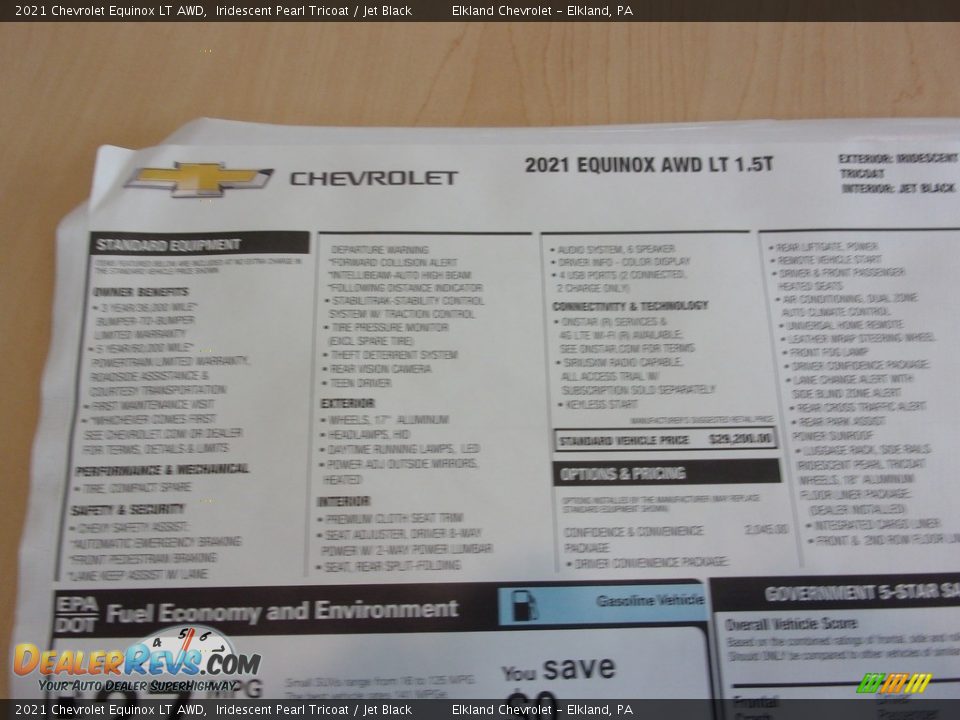2021 Chevrolet Equinox LT AWD Iridescent Pearl Tricoat / Jet Black Photo #32