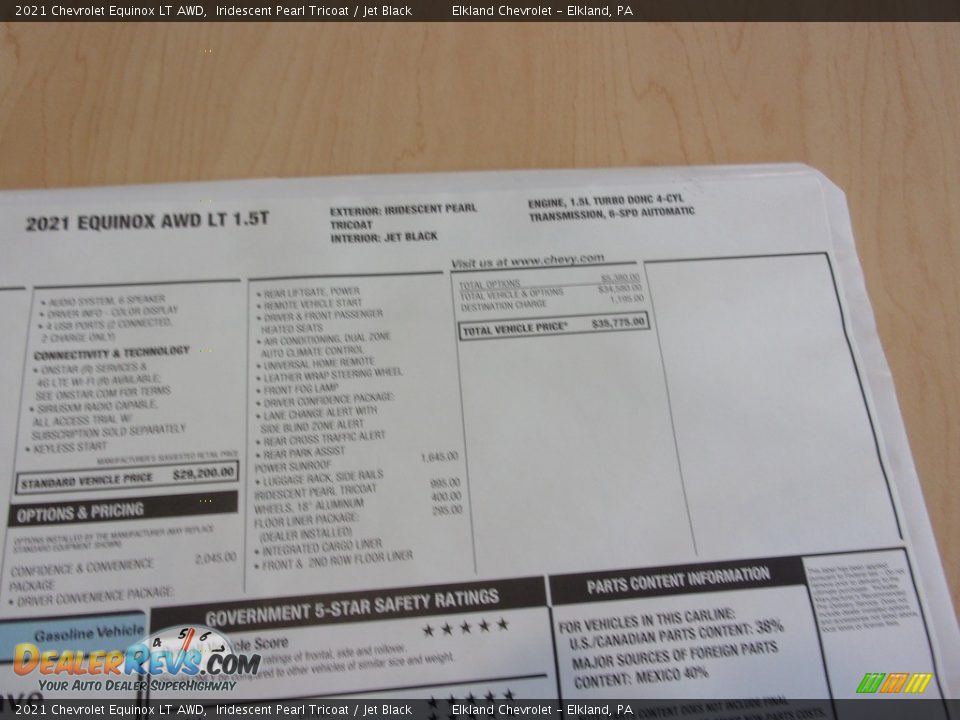 2021 Chevrolet Equinox LT AWD Iridescent Pearl Tricoat / Jet Black Photo #33